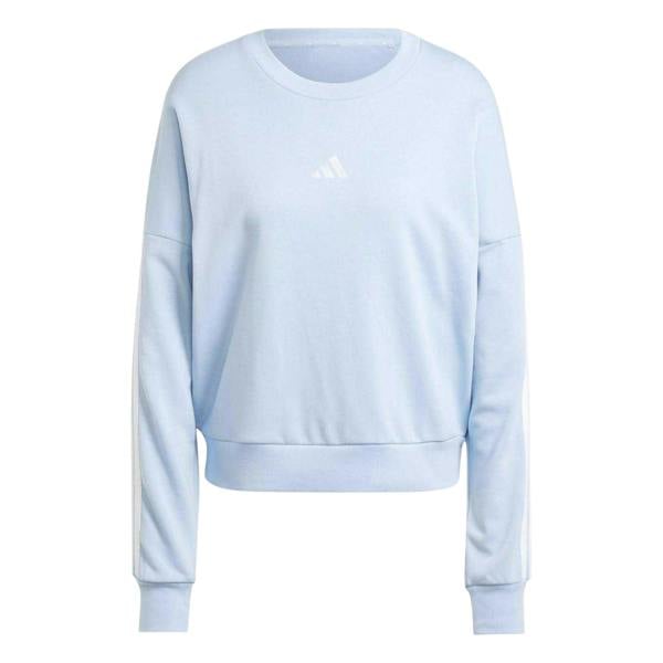 Adidas Womens/Ladies Studio Lounge 3 Stripes Loose Fit Sweatshirt - Medium Grey - 