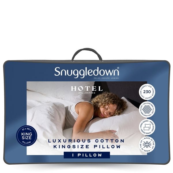 Snuggledown Hotel Luxury Cotton Quilted Kingsize Firm Pillow