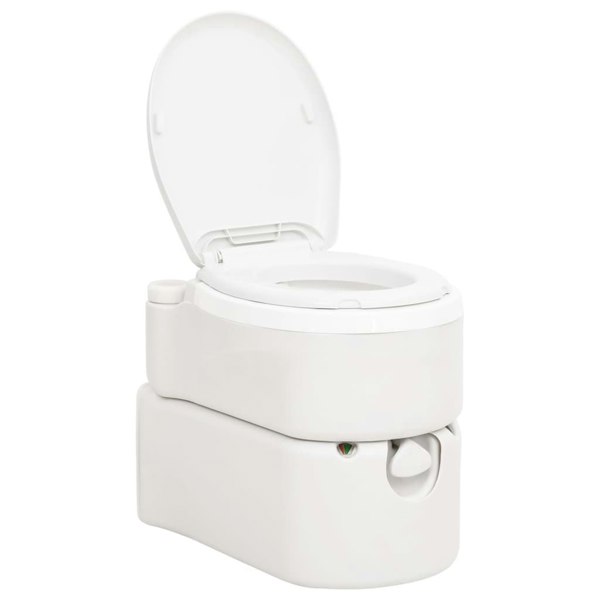 Berkfield Integrated Camping Toilet White 24+17 L HDPE&PP