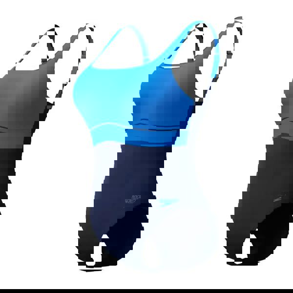 Sleek blue and navy Speedo Shaping Contour Eclipse swimsuit