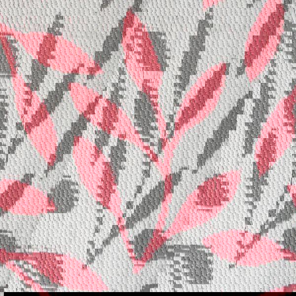 Samuel Alexander 1.5m x 2.1m Red Ochre Leaves Large Outdoor Alfresco Patio Rug Mat