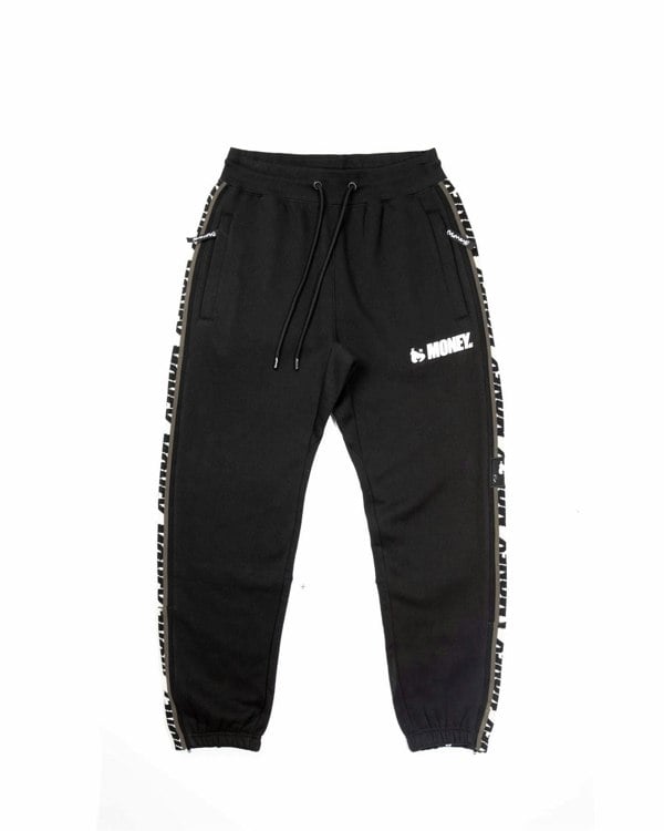 Money Block Tape Trackpant Black