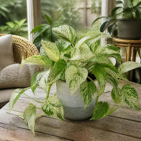 Epipremnum Marble Queen Pothos 12cm Pot Plants By Post
