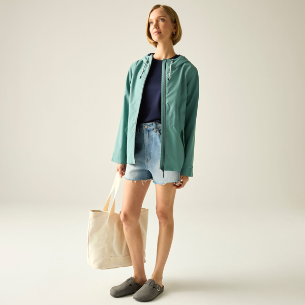 Regatta Womens Bayletta Grid Distress Waterproof Jacket - Ivy Moss