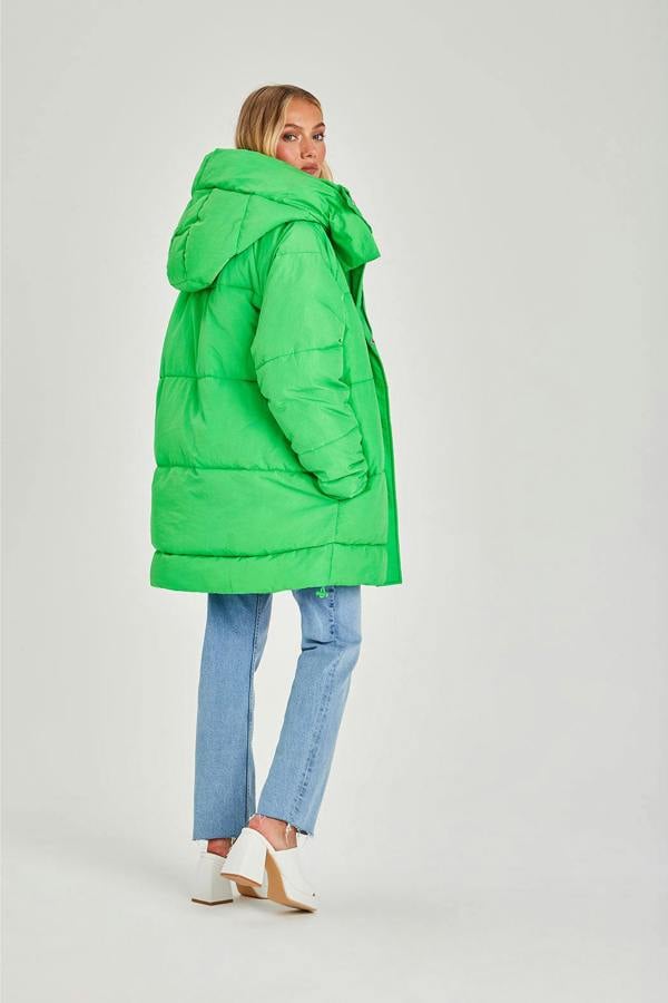 Urban Bliss Bright Green Puffer Jacket