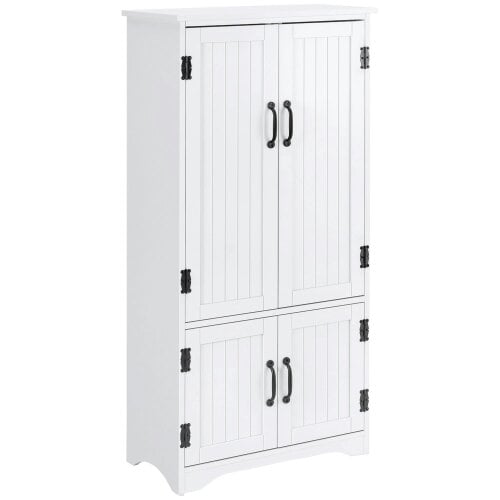 Wyld Haus Rifa Wooden White Accent Storage Cabinet With Adjustable Shelves And Double Doors