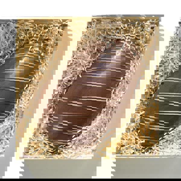 CHOC ON CHOC Giant Biscoff and Candyfloss Easter Egg Half