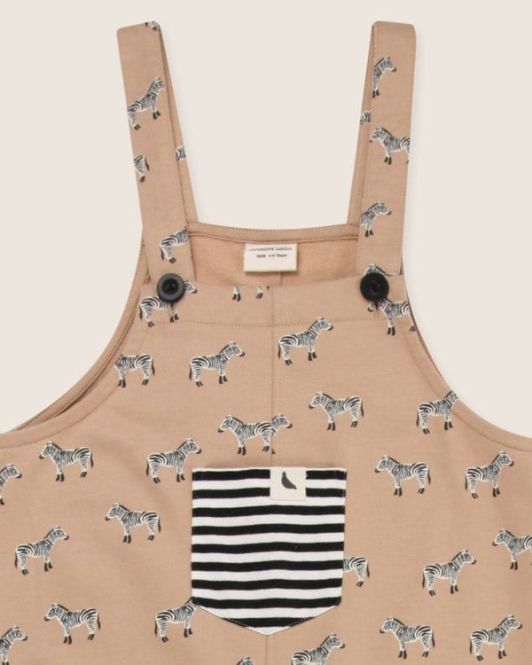 Beige Zebra Print Dungarees - image 4