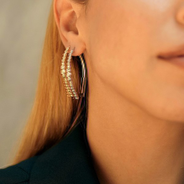 Spero London Beaded Pull Through Sterling Silver Earrings