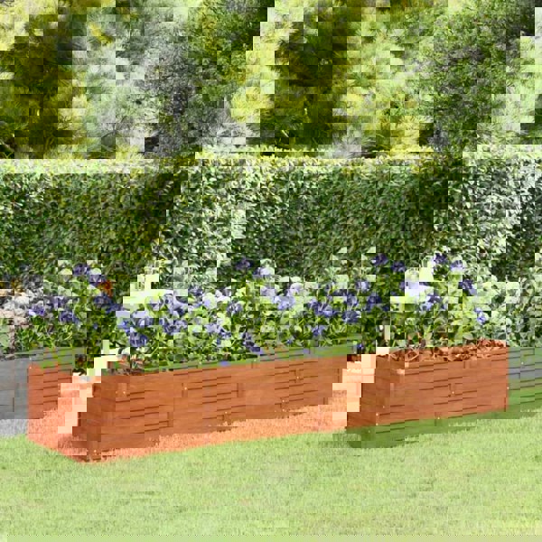 Berkfield Garden Raised Bed Rusty 320x80x45 cm Corten Steel