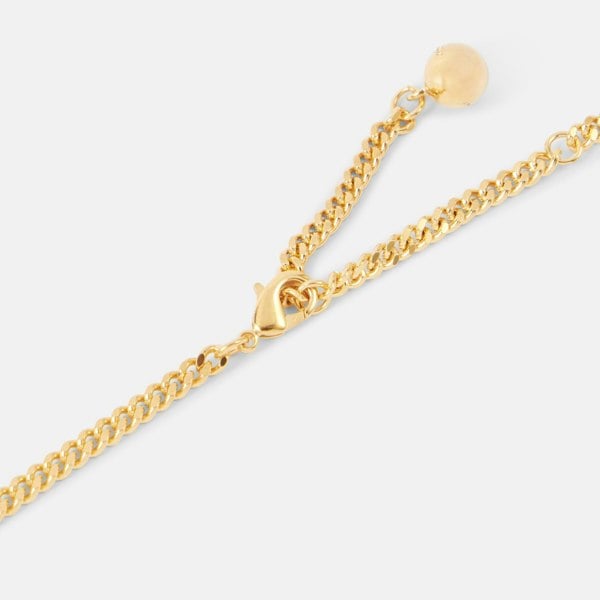 Jacquemus 'The Ovalo' J pendant necklace in a gold tone finish
