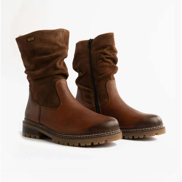 Remonte Remonte D0B80-24 Womes Side Zip Ankle Boots Brown
