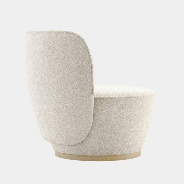 Domkapa Bouclé Rounded Luxury Swivel Armchair