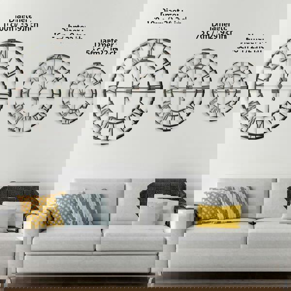 WALPLUS WC2063 - Roman No. Iron Wall Clock - 76 cm / 30 in