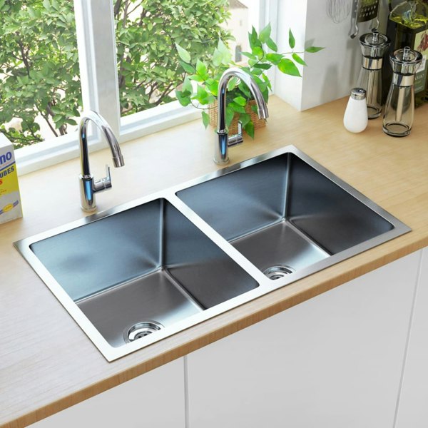 Berkfield Handmade Kitchen Sink Stainless Steel