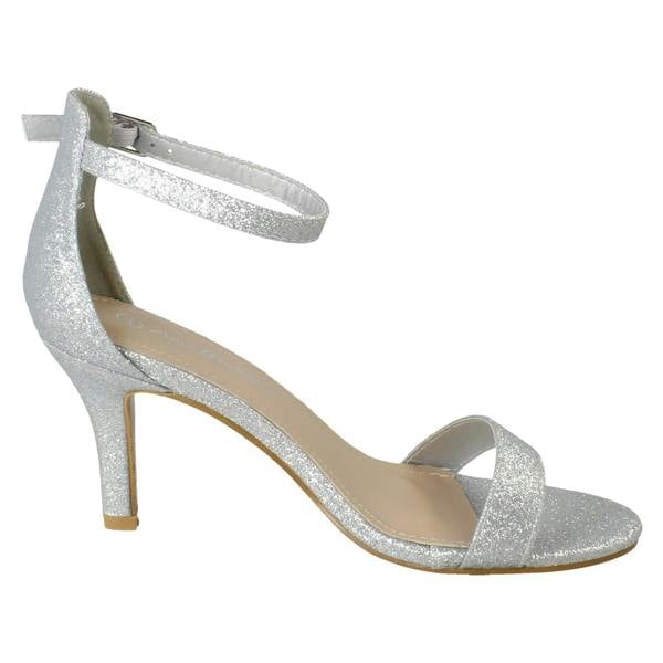 Spot On Ladies Spot On Wide Fit High Heeled Evening Sandals F12121