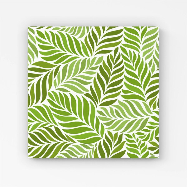 Warren Reed Green Leaf Pattern Canvas