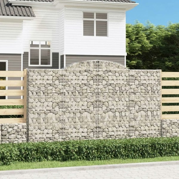 Berkfield Arched Gabion Baskets 15 pcs 300x50x180/200 cm Galvanised Iron