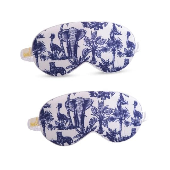 Satin Sleep Mask Twin Pack Sets - Various Designs - Elephant
