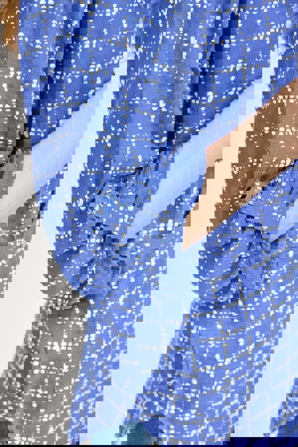 Dotted Check Print Top