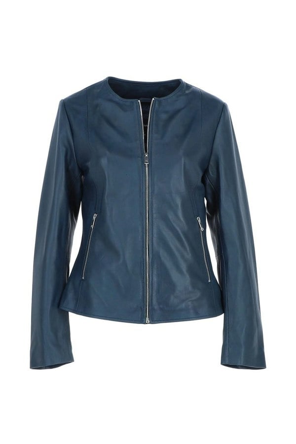 Ashwood Collarless Ladies Casual Leather Jacket: AWL-1282