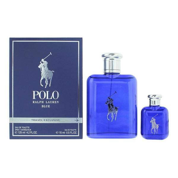 Ralph Lauren Polo Blue Eau de Toilette 125ml + Eau de Toilette 15ml Gift Set for Him
