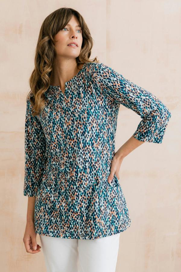 Lily & Me Maple Jersey Print Tunic Ocean