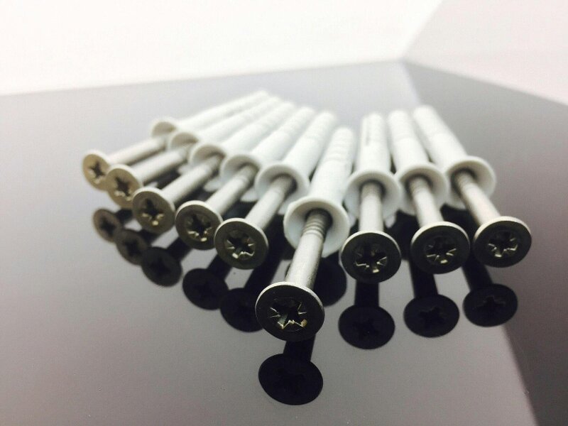 Fixaball 6mm 8mm Hammer Frame Fixings A2 Stainless Nylon Ribbed