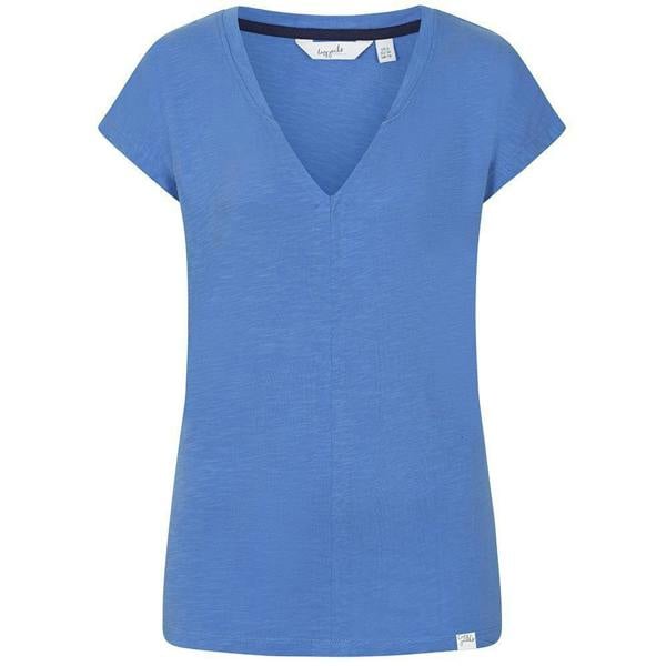 Lazy Jacks Womens/Ladies V Neck T-Shirt - Sapphire