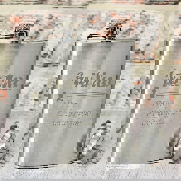 Personalised Memento Company Personalised Best Man Hip Flask