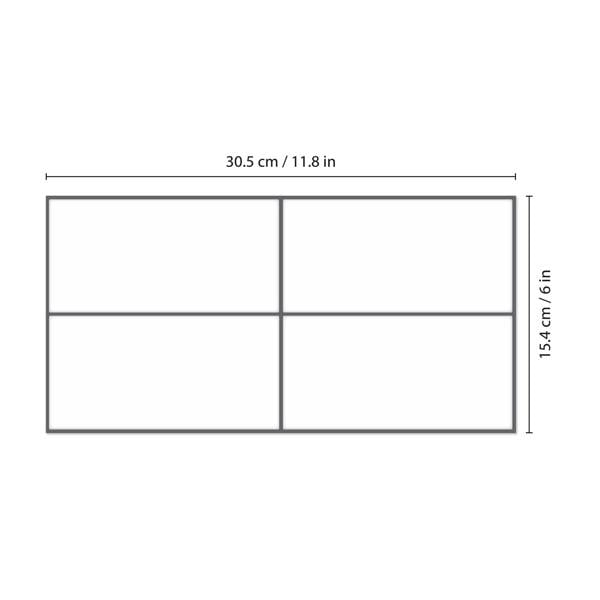 Insta Kitchen Original Brilliant White Glossy 3D Tile Stickers 30.5 x 15.4cm  (12 x 6 in) - 12 pcs in a pack