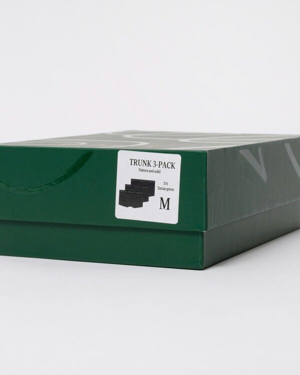 GANT Mens Trunk 3-Pack Gift Box - 374 Tartan Green