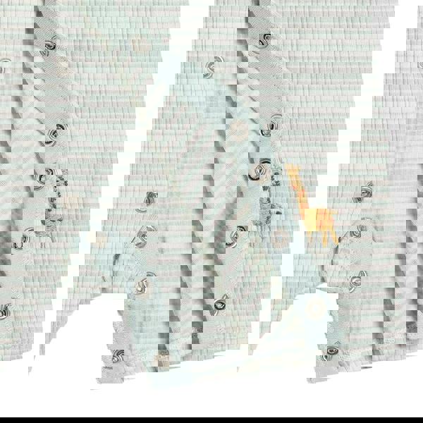 Mini Cuddles Baby Unisex Animal Embroidered Romper, Mint