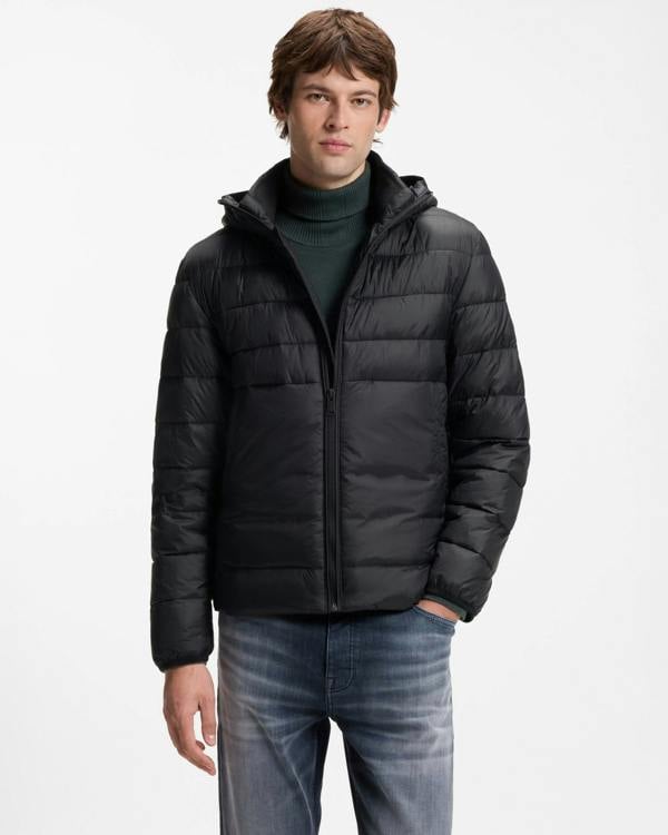 BOSS Orange Odenni Mens Water Repellent Padded Jacket - Black 001 | CHO | Designer Mens,Coats & Jackets,Padded Jackets