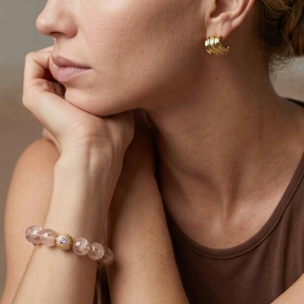 Uchi & Soto Enso Round Multi Quartz Bead Bracelet