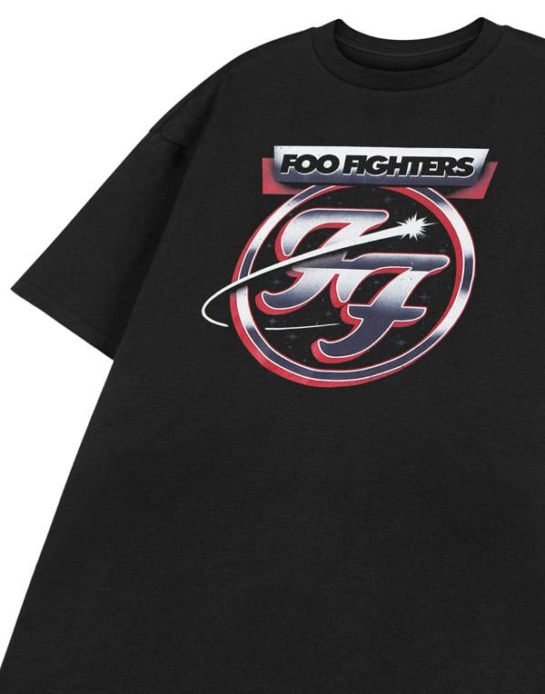 Foo Fighters Mens Black Chrome Short Sleeved T-Shirt