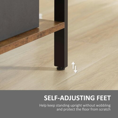 Wyld Haus Nofaluno Metal And Wood Rustic Brown And Black 5 Tier Industrial OFauxn Shelf Bookcase