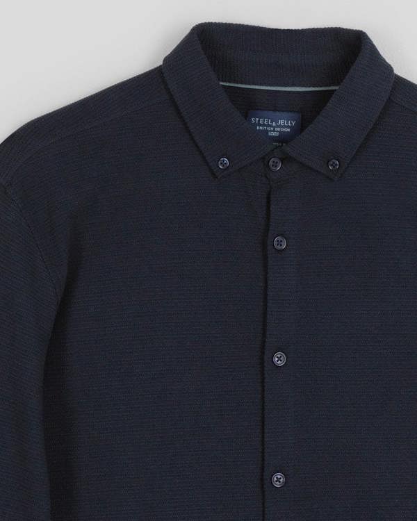 Steel & Jelly Textured Long Sleeve Jersey Shirt