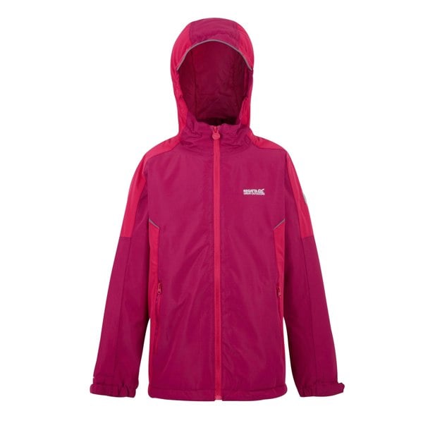 Regatta Girls Hurdle V Waterproof Jacket - Berry Pink/Pink Potion