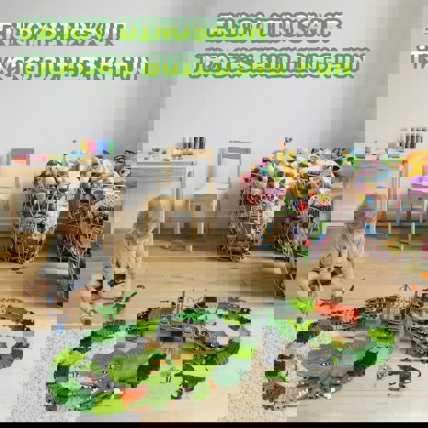 deAO Toys Dinosaur Track Toy Set Dinosaur World, Dinosaur Tunnel