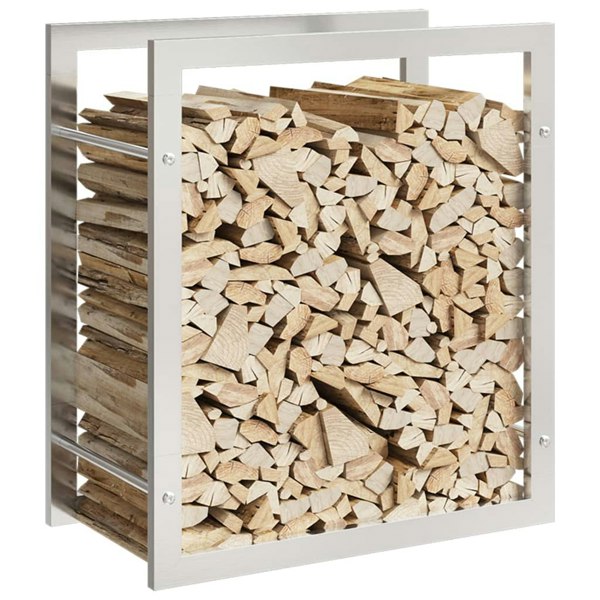 Berkfield Firewood Rack 50x28x56 cm Stainless Steel