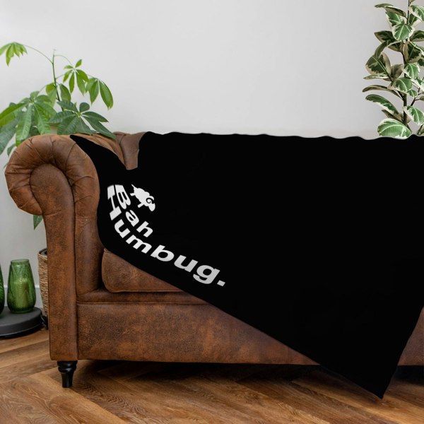 BritishmadeGifts Bah Humbug - Christmas Luxury Fleece Blanket