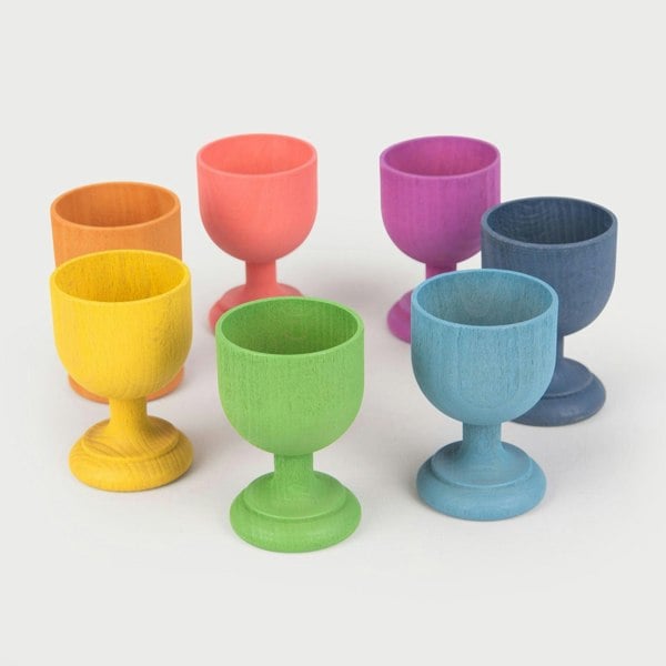 tickit Rainbow Wooden Egg Cups