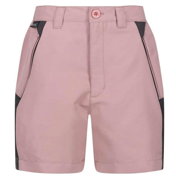 Regatta Childrens/Kids Sorcer Colour Block Shorts - Dusky Rose/Slate Grey - 
