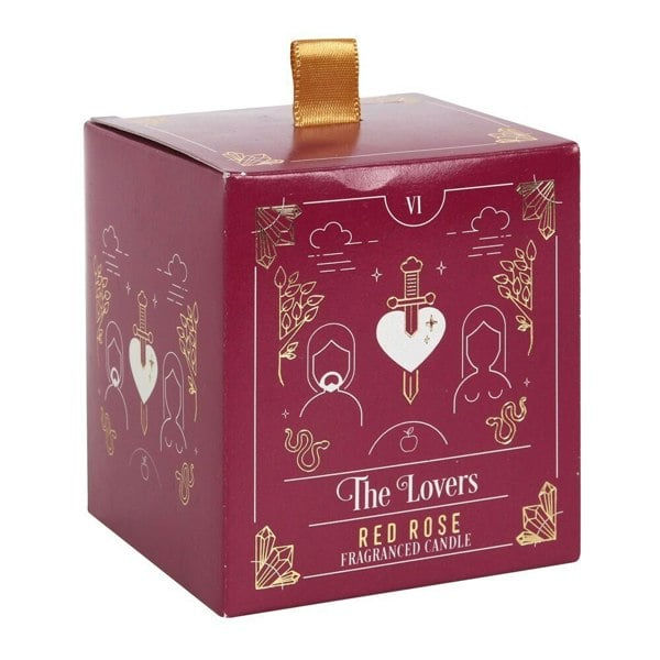 Something Different Red Rose The Lovers Scented Candle - Red/White/Metallic Gold