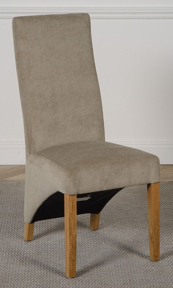 That's Furniture Oslo 90 x 90cm Small Square Oak Dining Set with Lola Fabric Chairs