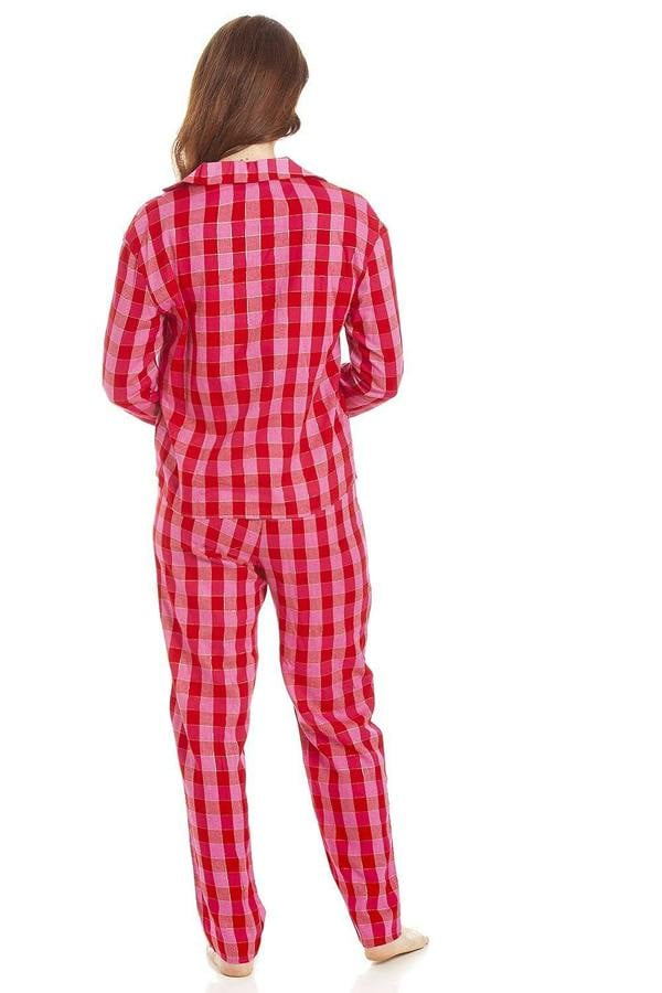 Womens Various Check Print Flannel Pyjama Sets