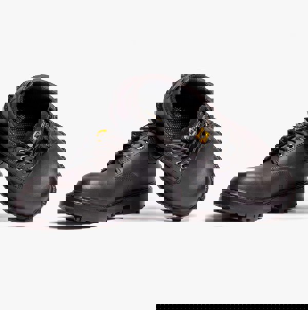 Grafters CONTRACTOR Unisex Leather Safety Shoes Black