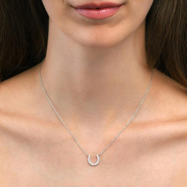 namana 925 Sterling Silver Horse Shoe Pendant Necklace for Women