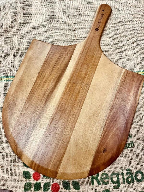 Sourdough By The Sea Pizza Peel Wooden Paddle for Pizza Oven, Acacia Wood Peel, Serving Board for Homemade Pizza & Bread 55 x 35 cm